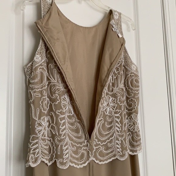 JKARA beaded evening dress in beige - Picture 8 of 13